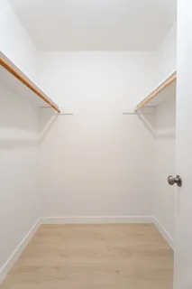 a view of small space with racks on the wall