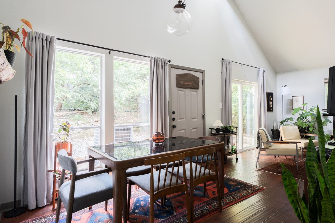 3301 Doolin Drive Austin, TX 78704 - Photo 3 of 32 a view of a dining room with furniture window and wooden floor