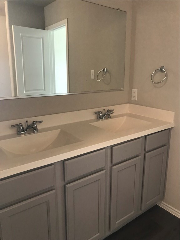 21700 Urraca Lane Pflugerville, TX 78660 - Photo 35 of 40 a bathroom with a sink and a mirror