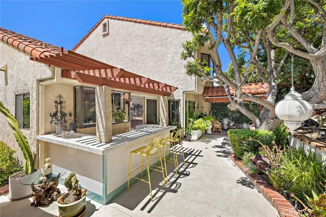 a view of a house with patio