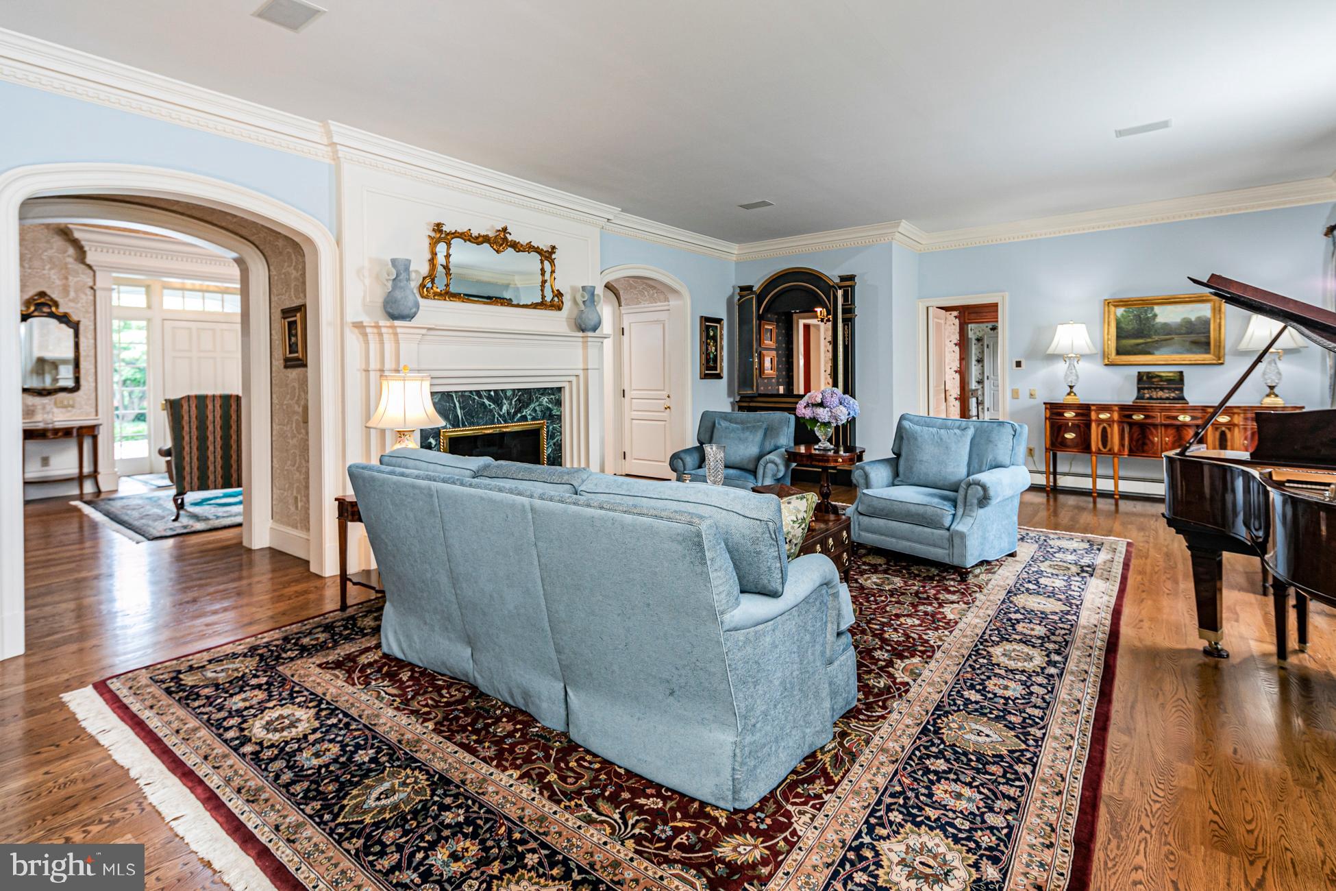 82 Aunt Molly Road Hopewell, NJ 08525 - Photo 13 of 55 a living room with furniture and a fireplace