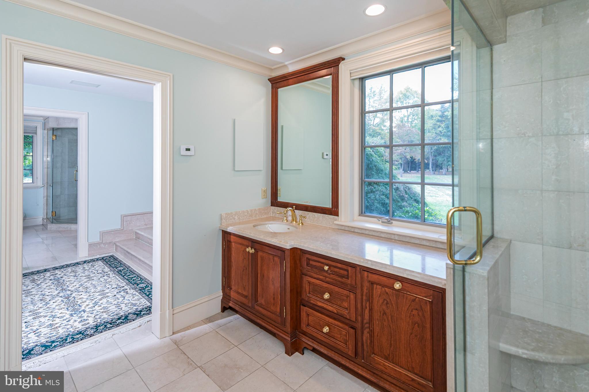 82 Aunt Molly Road Hopewell, NJ 08525 - Photo 20 of 55 a bathroom with a granite countertop sink and a bathtub