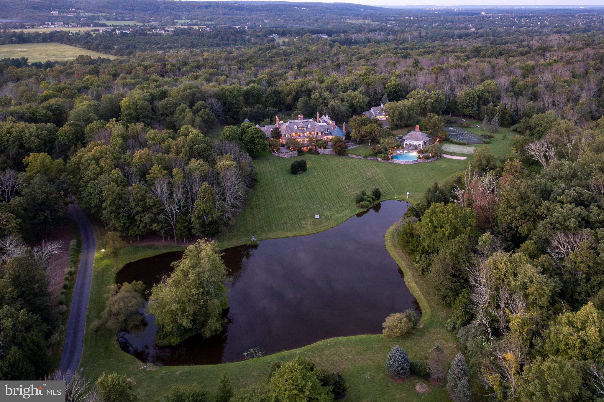 82 Aunt Molly Road Hopewell, NJ 08525 - Photo 2 of 55 an aerial view of a house with a garden