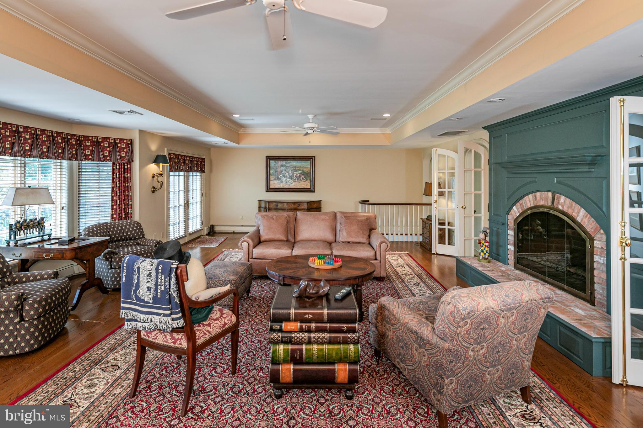 82 Aunt Molly Road Hopewell, NJ 08525 - Photo 24 of 55 a living room with furniture and a fireplace