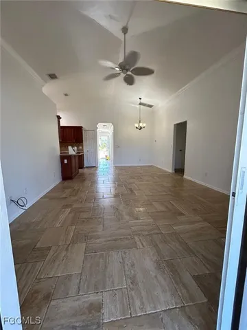 a view of a livingroom with a staircase