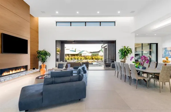a living room with furniture or fireplace and a flat screen tv