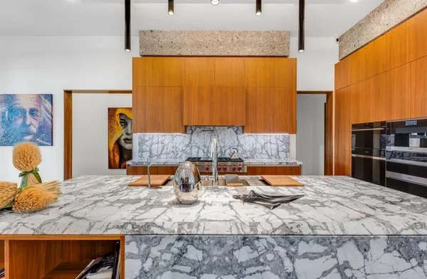 a living room with a couch and a coffee table