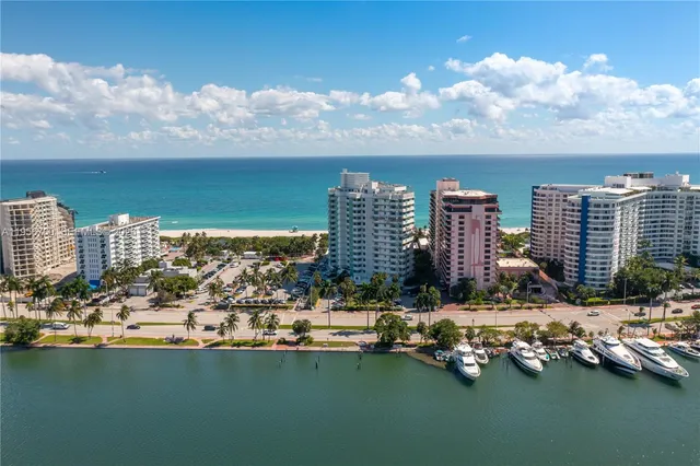 a view of lake with city