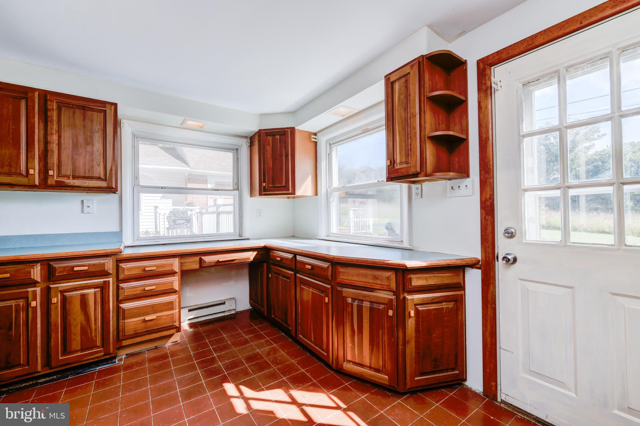 2476 Hopewell Road Elverson, PA 19520 - Photo 20 of 47 Kitchen w. Built in Desk Area and Outside Access