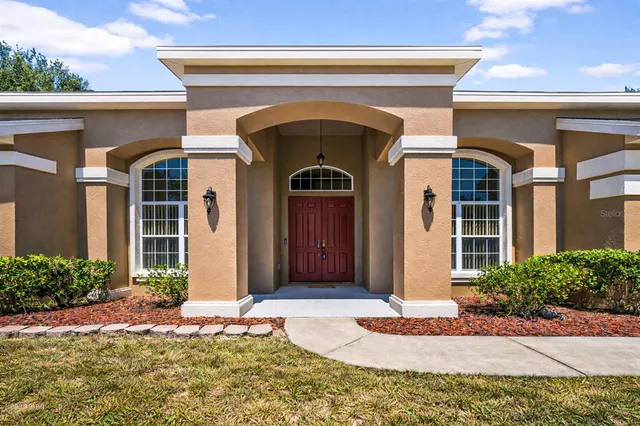 a front view of a house