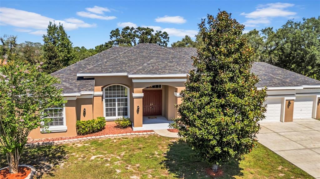 10177 Deer Street Spring Hill, FL 34608 - Photo 6 of 73 a front view of a house with a yard