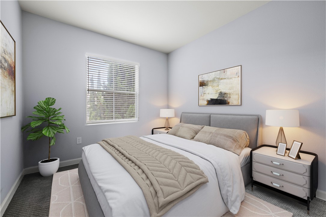 20000 Plum Canyon Road, Unit 1326 Saugus, CA 91350 - Photo 28 of 39 a bedroom with a bed and a potted plant