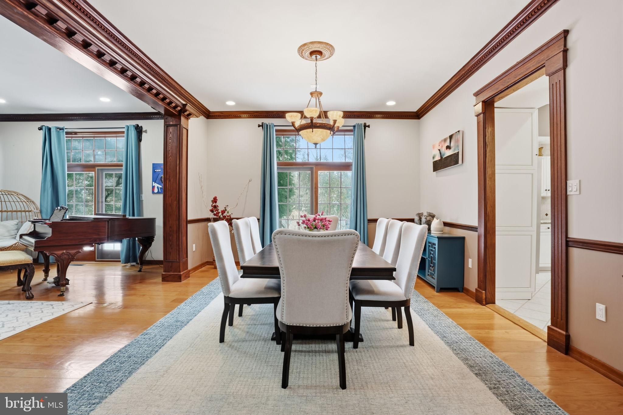 244 Mathers Road Ambler, PA 19002 - Photo 16 of 96 Elegant dining space with rich wood accents.