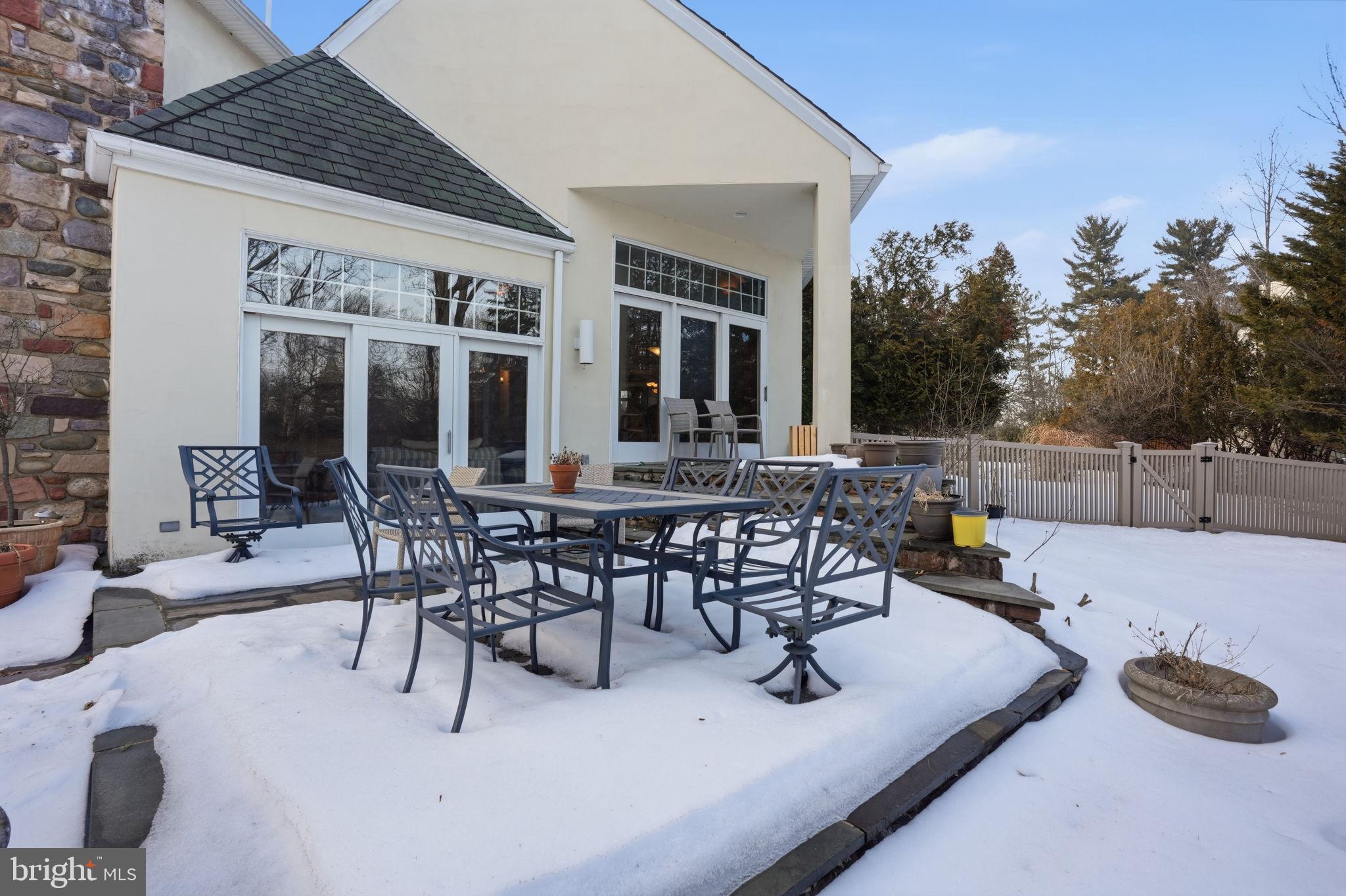 244 Mathers Road Ambler, PA 19002 - Photo 84 of 96 Charming patio retreat in winter's embrace.