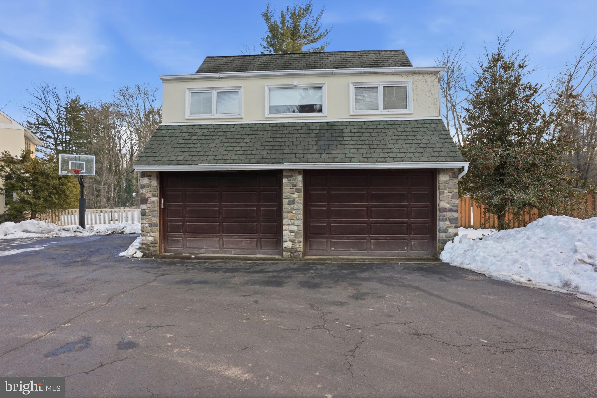 244 Mathers Road Ambler, PA 19002 - Photo 89 of 96 Charming garage with scenic winter backdrop.