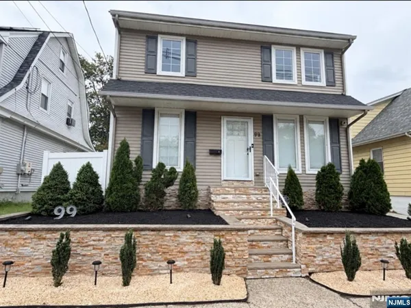 a front view of a house