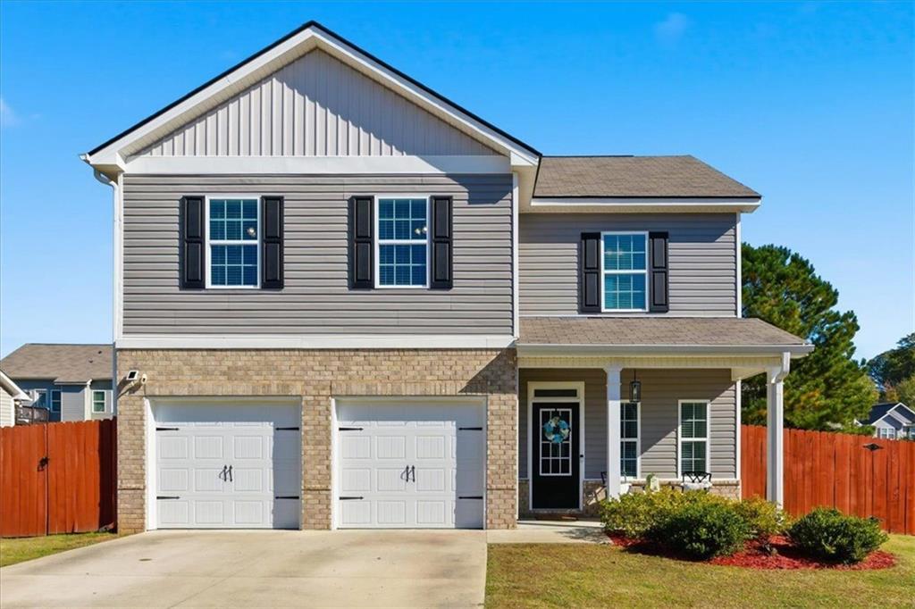 a front view of a house