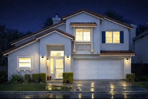 a front view of a house