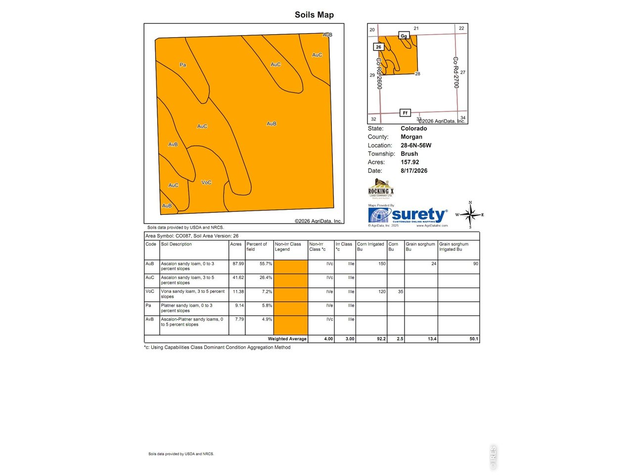 26 Gg Road Snyder, CO 80750 - Photo 2 of 3 Soil Map