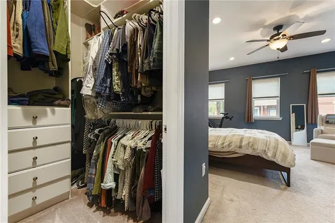 a view of a walk in closet