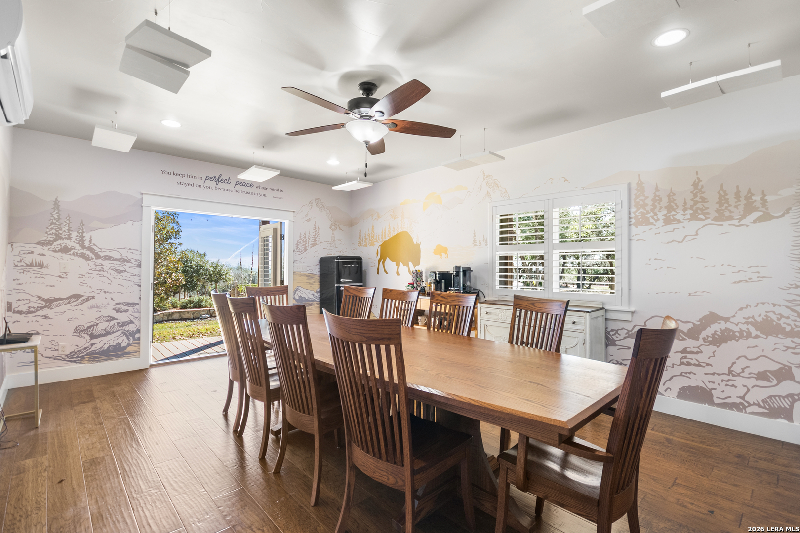 292 Fossil Ridge Boerne, TX 78006 - Photo 72 of 144 a view of a dining room with furniture window and wooden floor