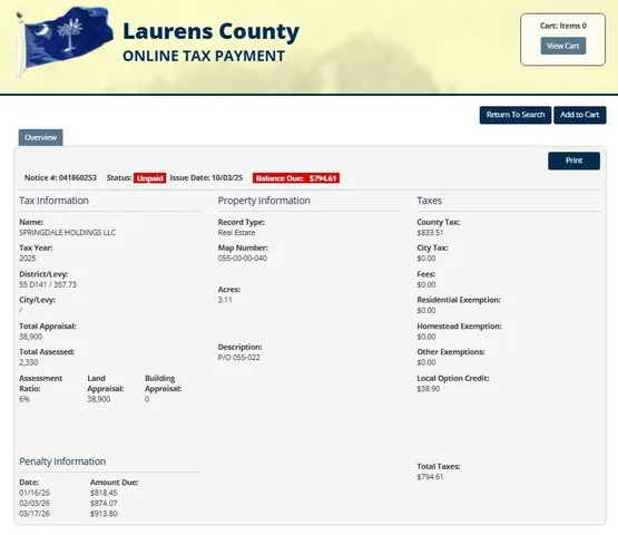 $75,000 | 17530 South 101st Highway, Columbia, SC 29209