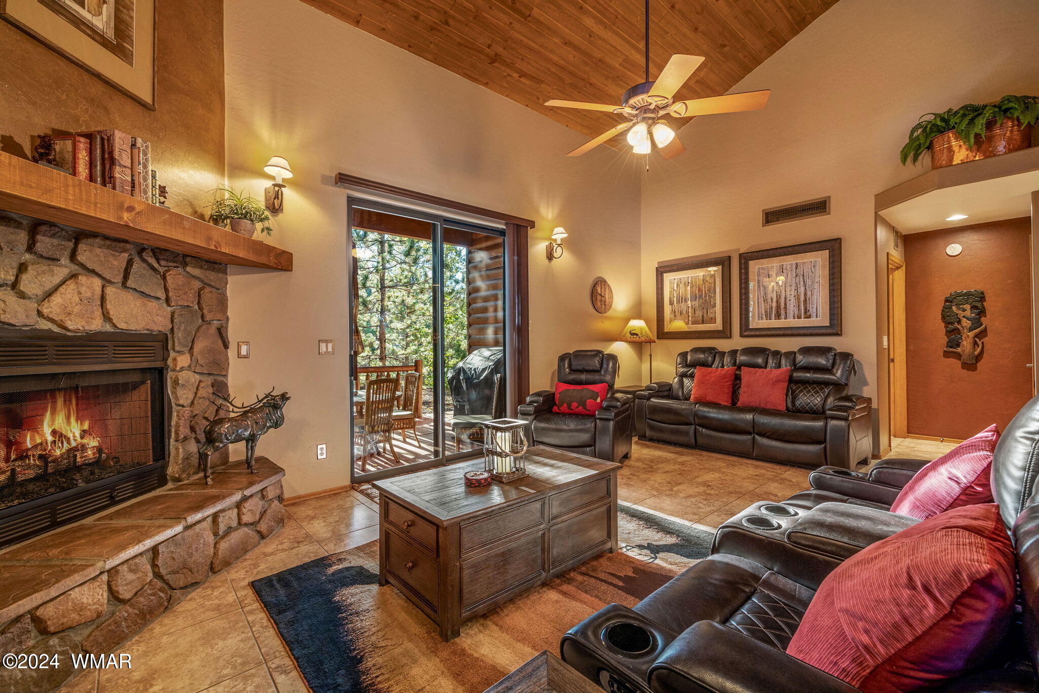3052 Timber Line Road Pinetop, AZ 85935 - Photo 14 of 43 Living Room with Fireplace
