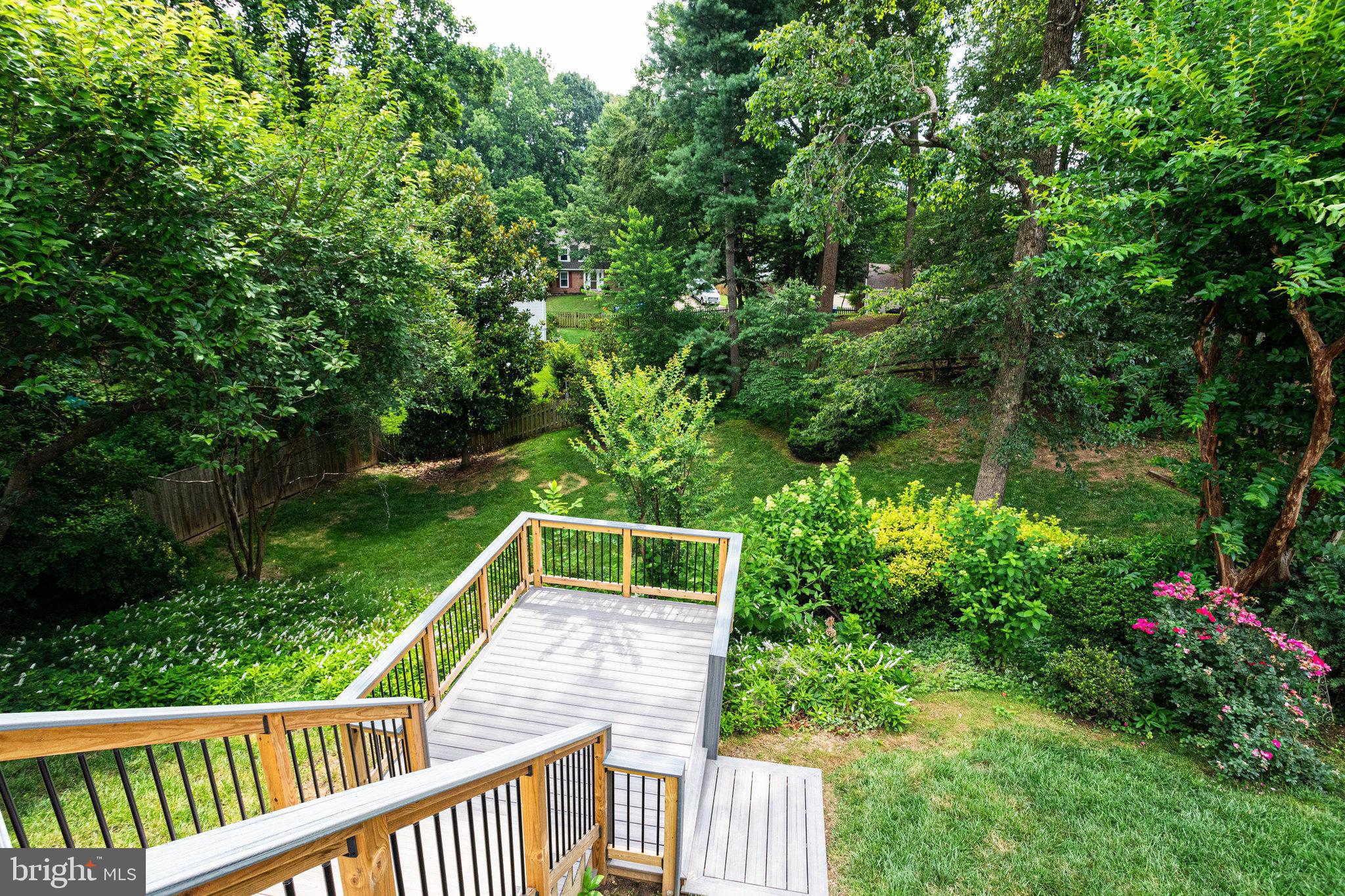 8325 Lindside Way Springfield, VA 22153 - Photo 56 of 63 View of backyard from upper deck