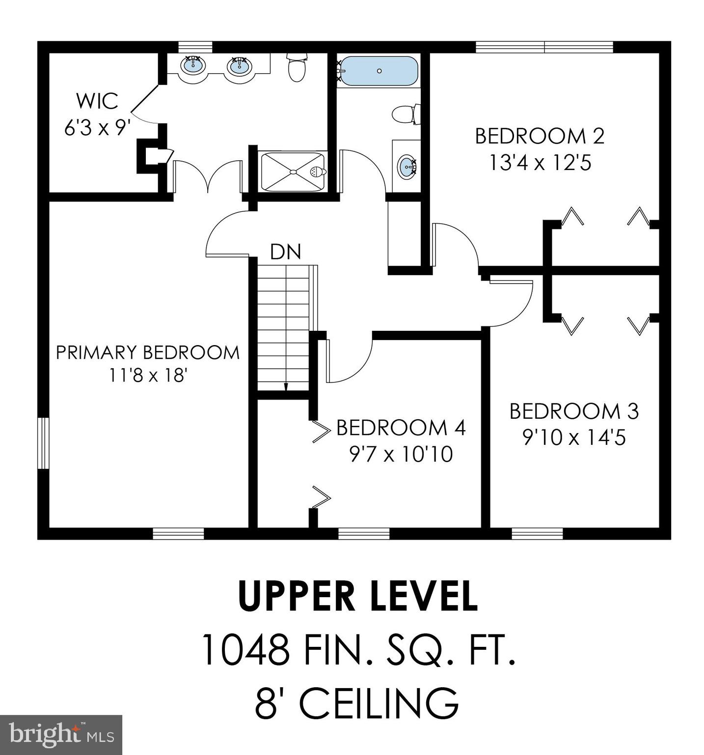 8325 Lindside Way Springfield, VA 22153 - Photo 62 of 63 Upper level floor plan