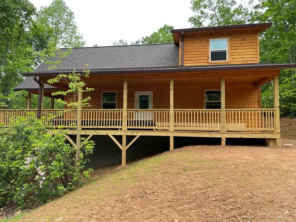 a view of a house with a deck