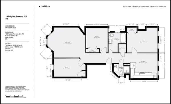 $3,400 | 169 Ogden Avenue, Unit 2, Jersey City, NJ 07307