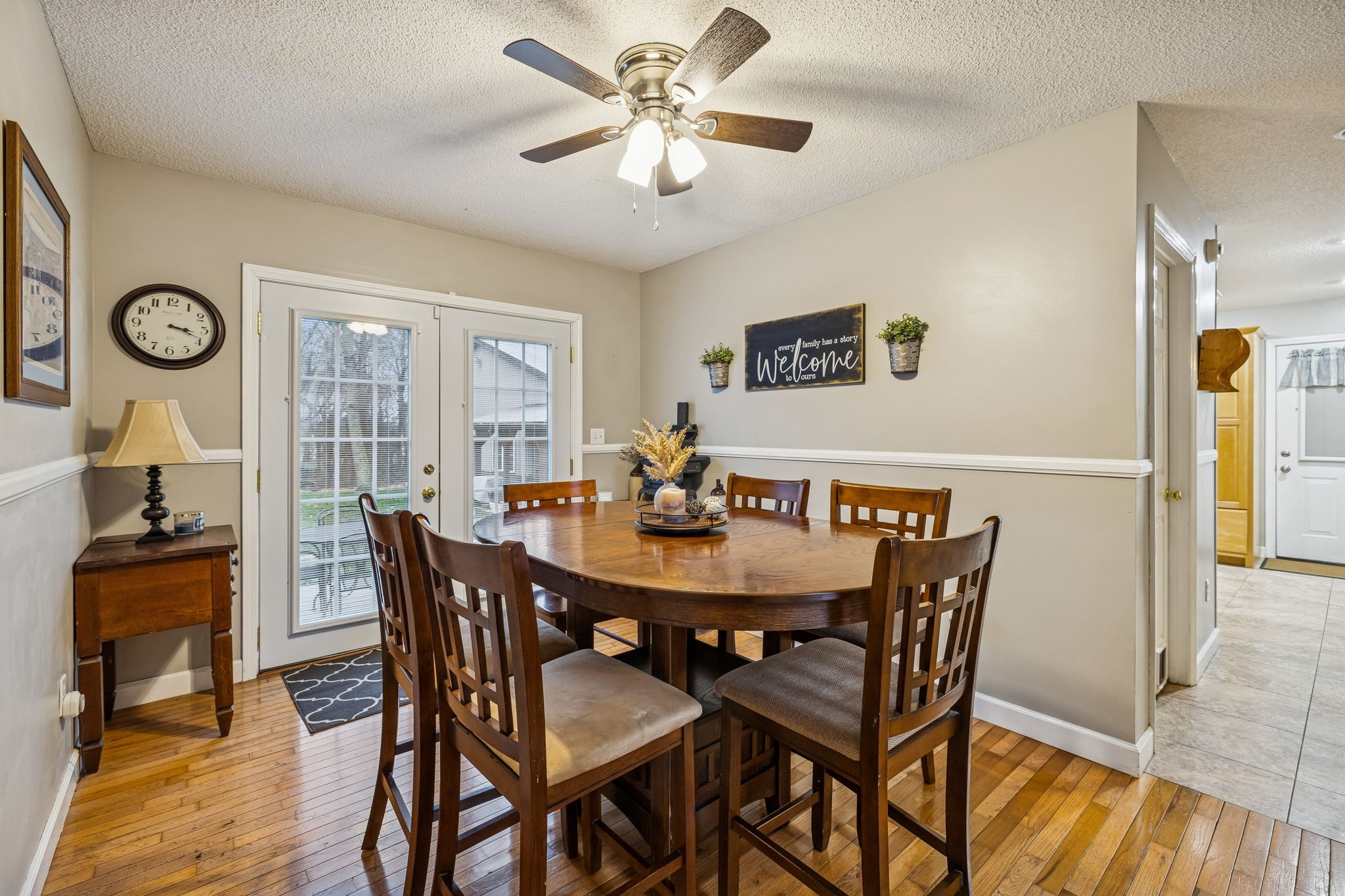 7697 Bethany Church Road Orlinda, TN 37141 - Photo 32 of 96 a view of a dining room with furniture and wooden floor