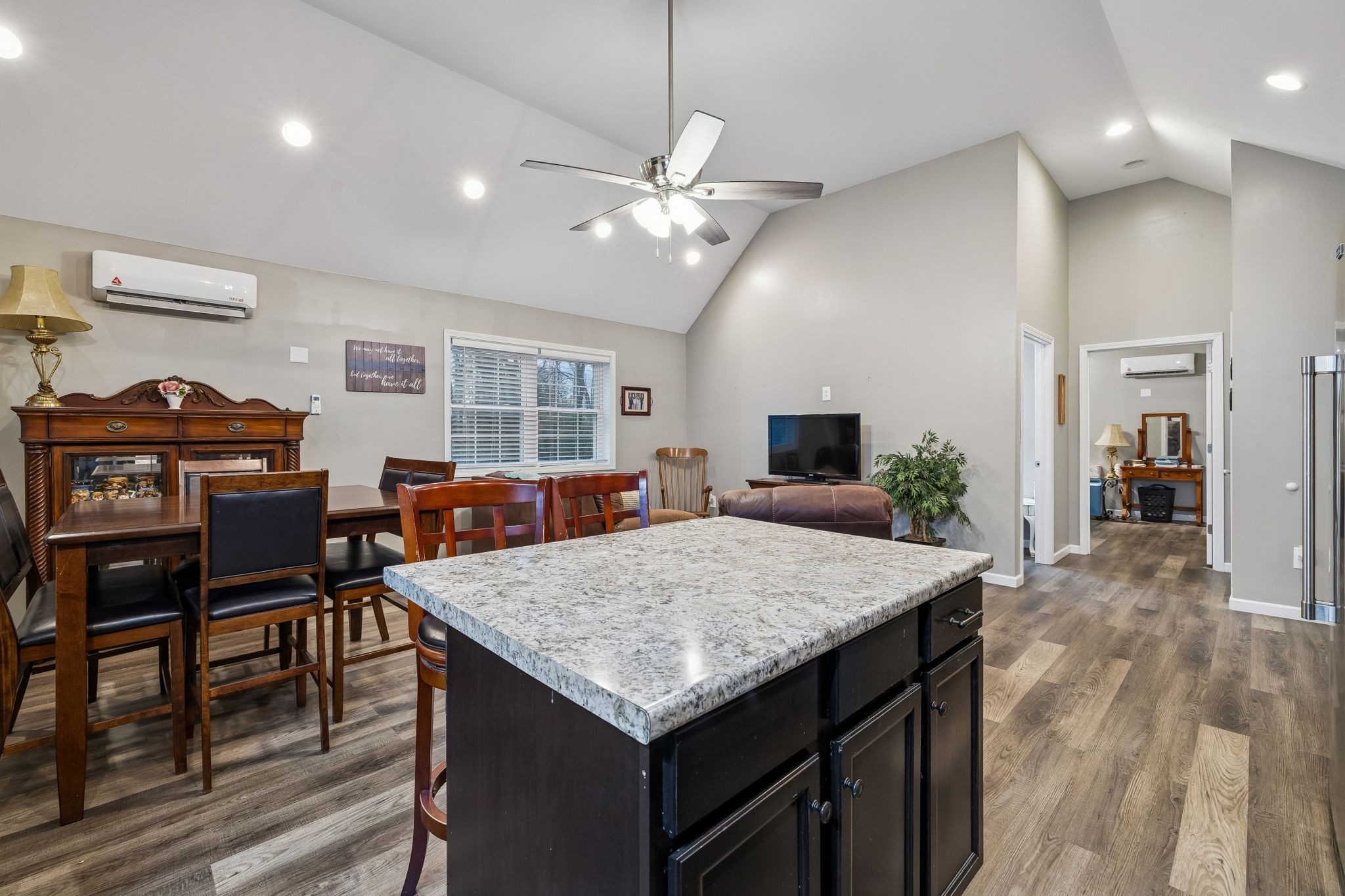 7697 Bethany Church Road Orlinda, TN 37141 - Photo 46 of 96 a view of a dining room with furniture and wooden floor