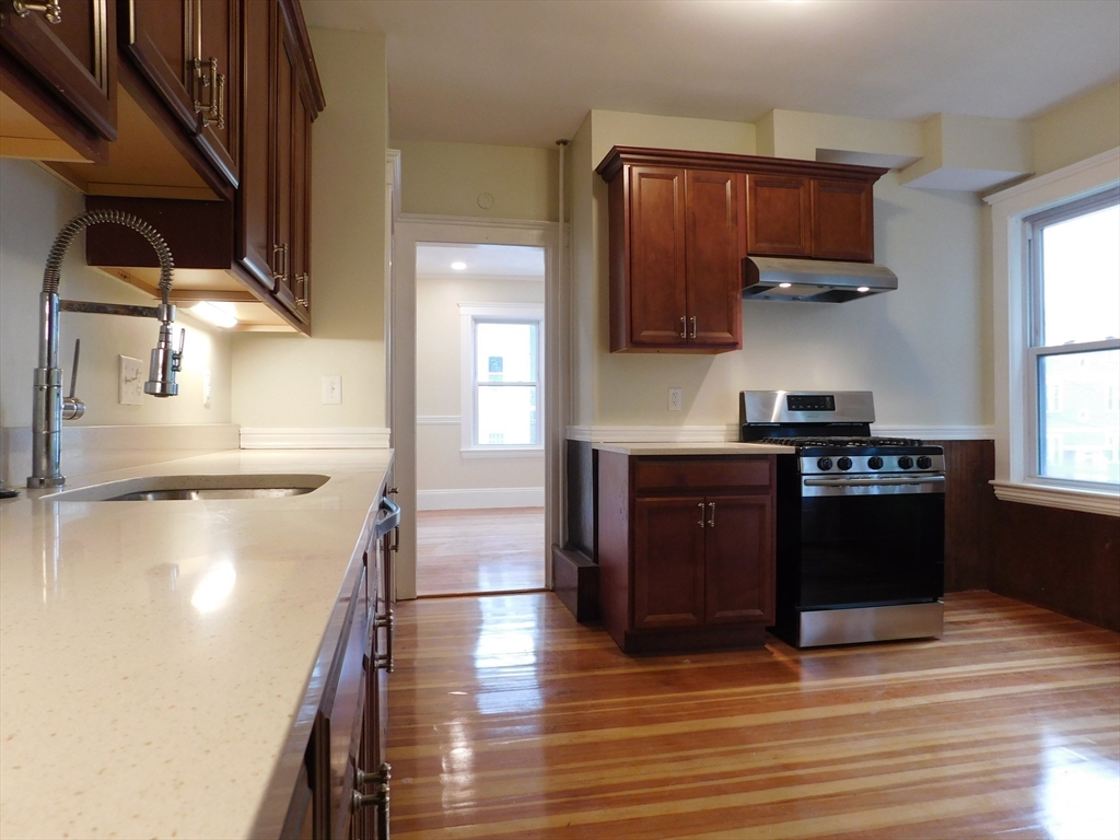 17 Manley Street, Unit 2 Boston, MA 02122 - Photo 6 of 16 a kitchen with stainless steel appliances granite countertop a refrigerator and a sink