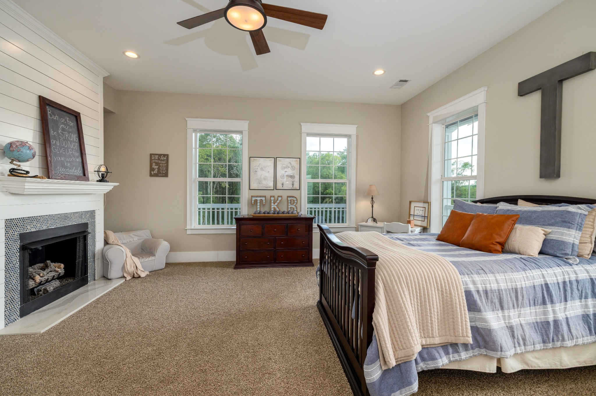1181 Chicken Road Lebanon, TN 37090 - Photo 43 of 63 a bed room with a bed and a fireplace