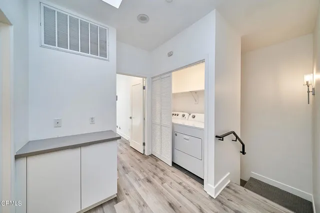 a view of a storage & utility room in closet