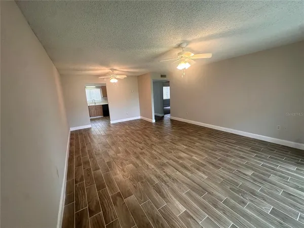 a view of a livingroom with a staircase
