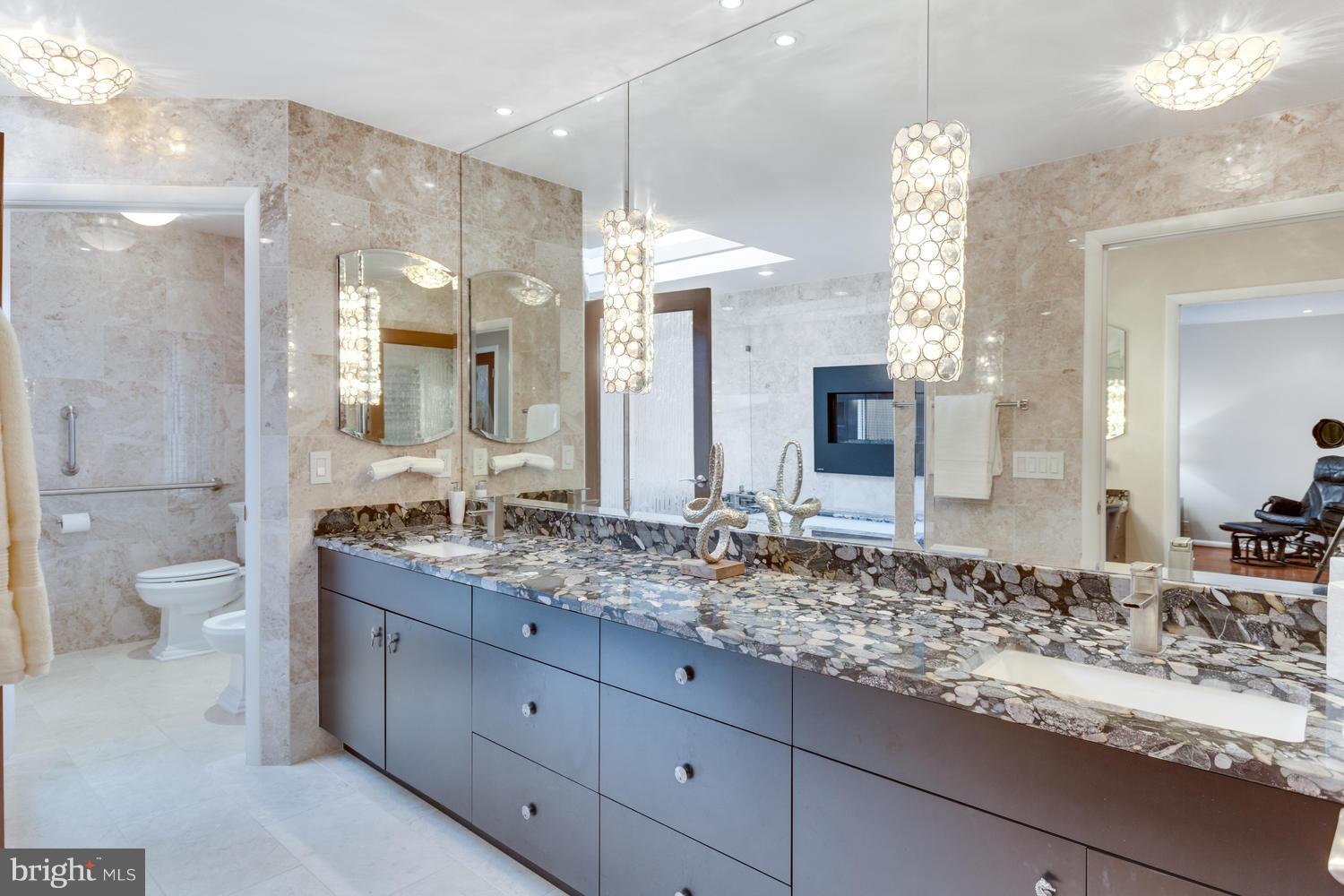 7306 Hooking Road McLean, VA 22101 - Photo 17 of 30 Master Bathroom with Heated Floors