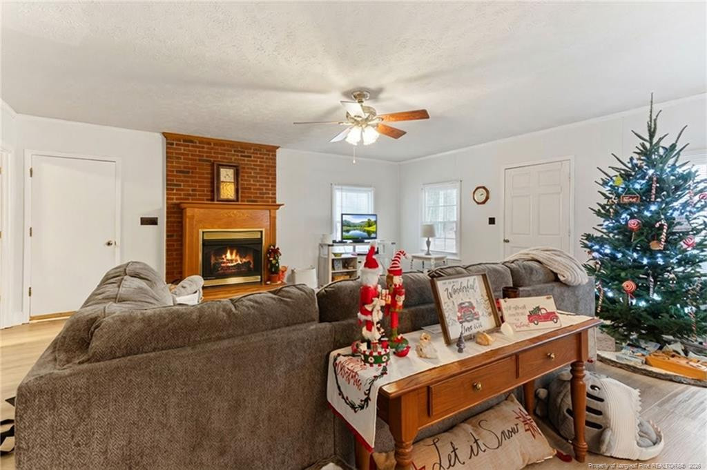 1069 Union Valley Road Whiteville, NC 28472 - Photo 8 of 50 a living room with furniture fireplace and a potted plant