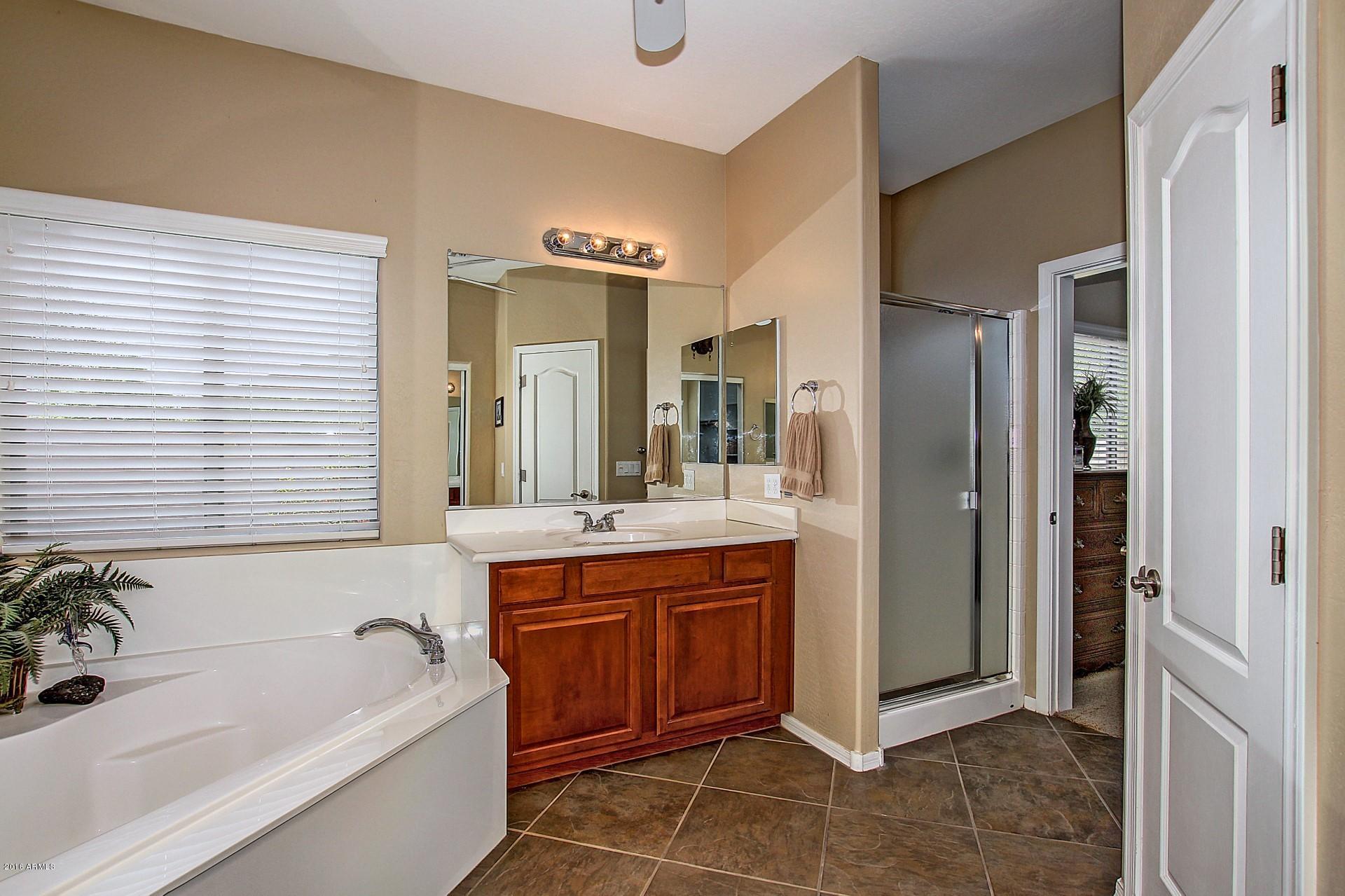 4165 East Los Altos Road Gilbert, AZ 85297 - Photo 18 of 44 MASTER BATH WITH TUB AND SHOWER
