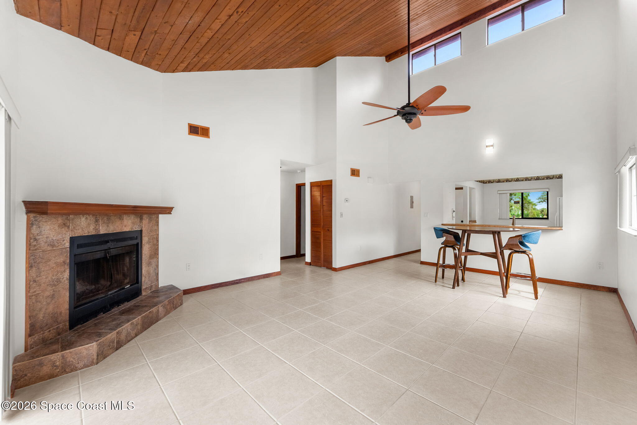 3121 Kirkland Road Northeast Palm Bay, FL 32905 - Photo 16 of 52 a view of livingroom with furniture and a fireplace