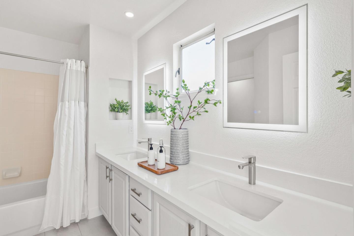 107 Beacon Street Mountain View, CA 94040 - Photo 27 of 55 a bathroom with a sink and a mirror