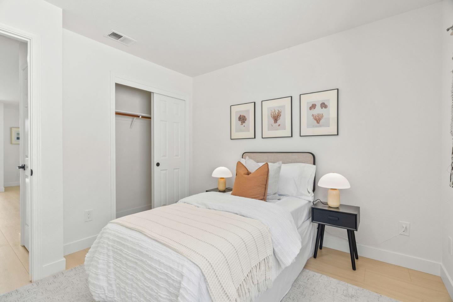 107 Beacon Street Mountain View, CA 94040 - Photo 29 of 55 a bedroom with a bed and night stand