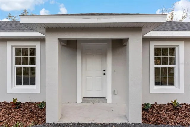 a front view of a house