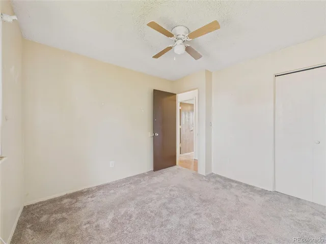 a view of a big room with carpet