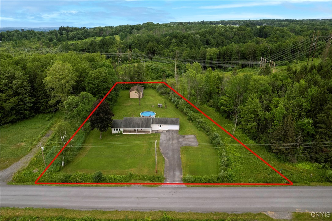 5921 Edic Road Marcy, NY 13403 - Photo 6 of 50 Drone Lot Photo with property outline.