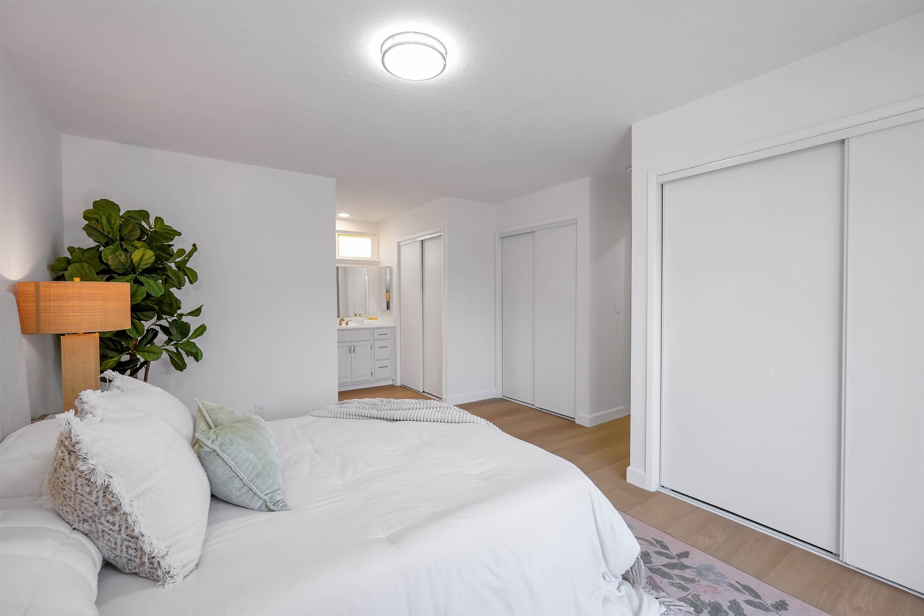 3159 Rowe Place Fremont, CA 94536 - Photo 27 of 59 a bedroom with a bed and a potted plant