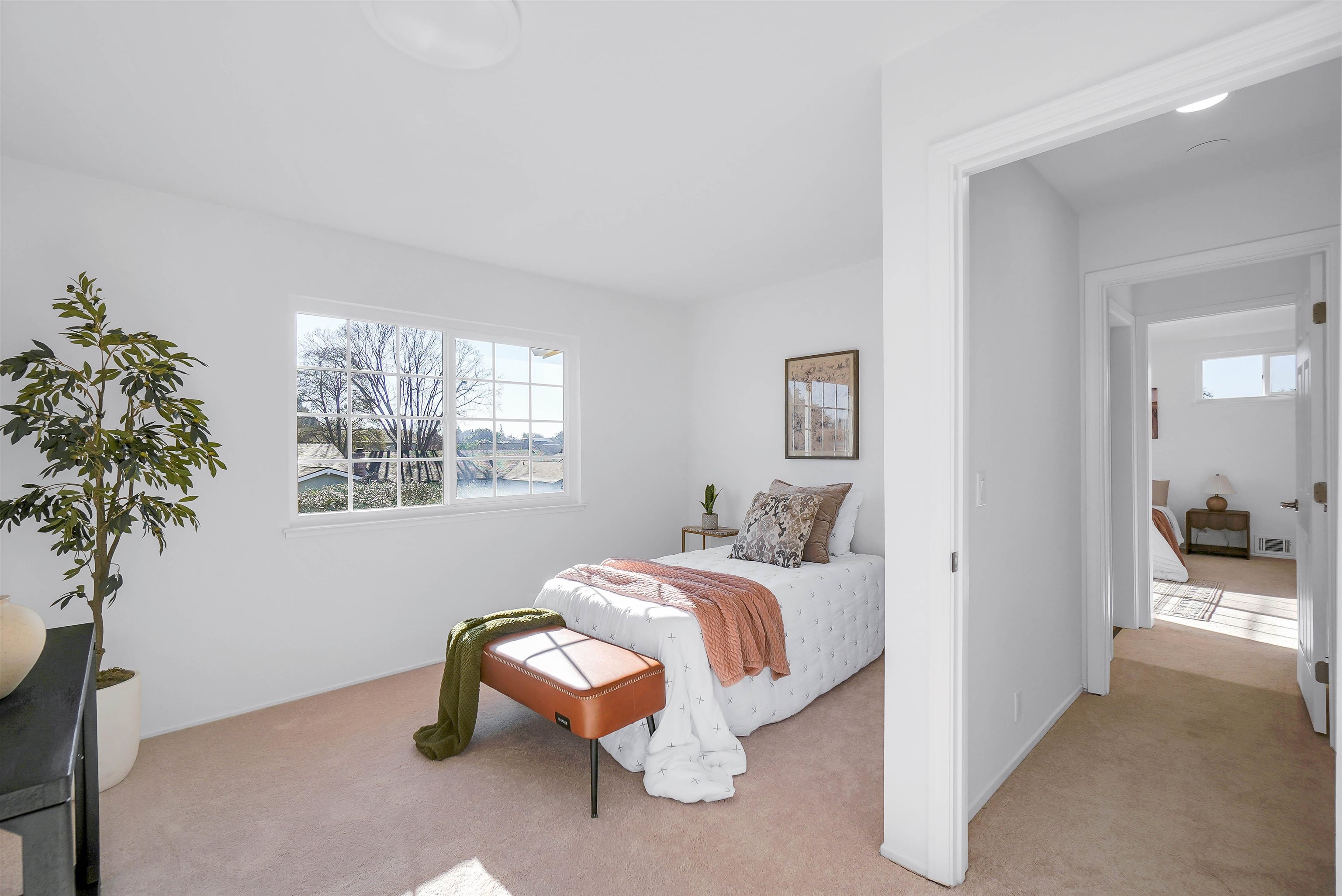 3159 Rowe Place Fremont, CA 94536 - Photo 9 of 59 a bedroom with furniture and a potted plant