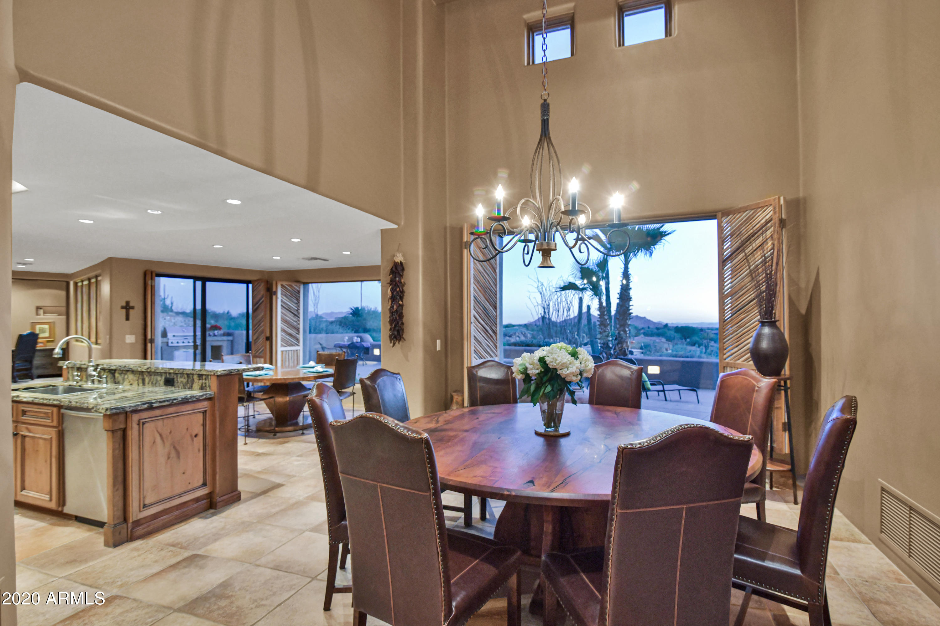 7701 East Long Rifle Road Carefree, AZ 85377 - Photo 11 of 52 Dining Room with Clerestory Windows