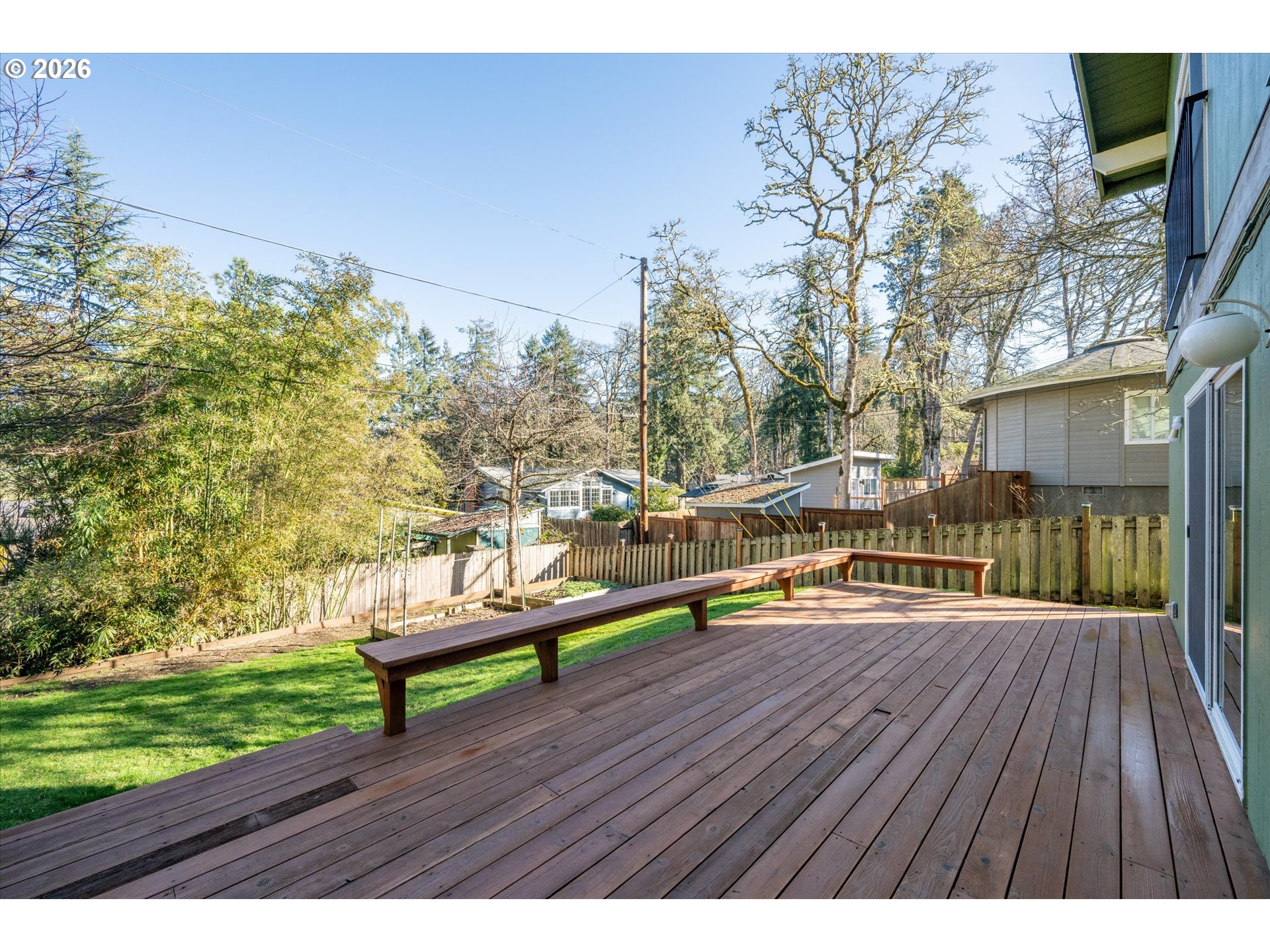 195 Coachman Drive Eugene, OR 97405 - Photo 29 of 34 a view of a deck with a yard